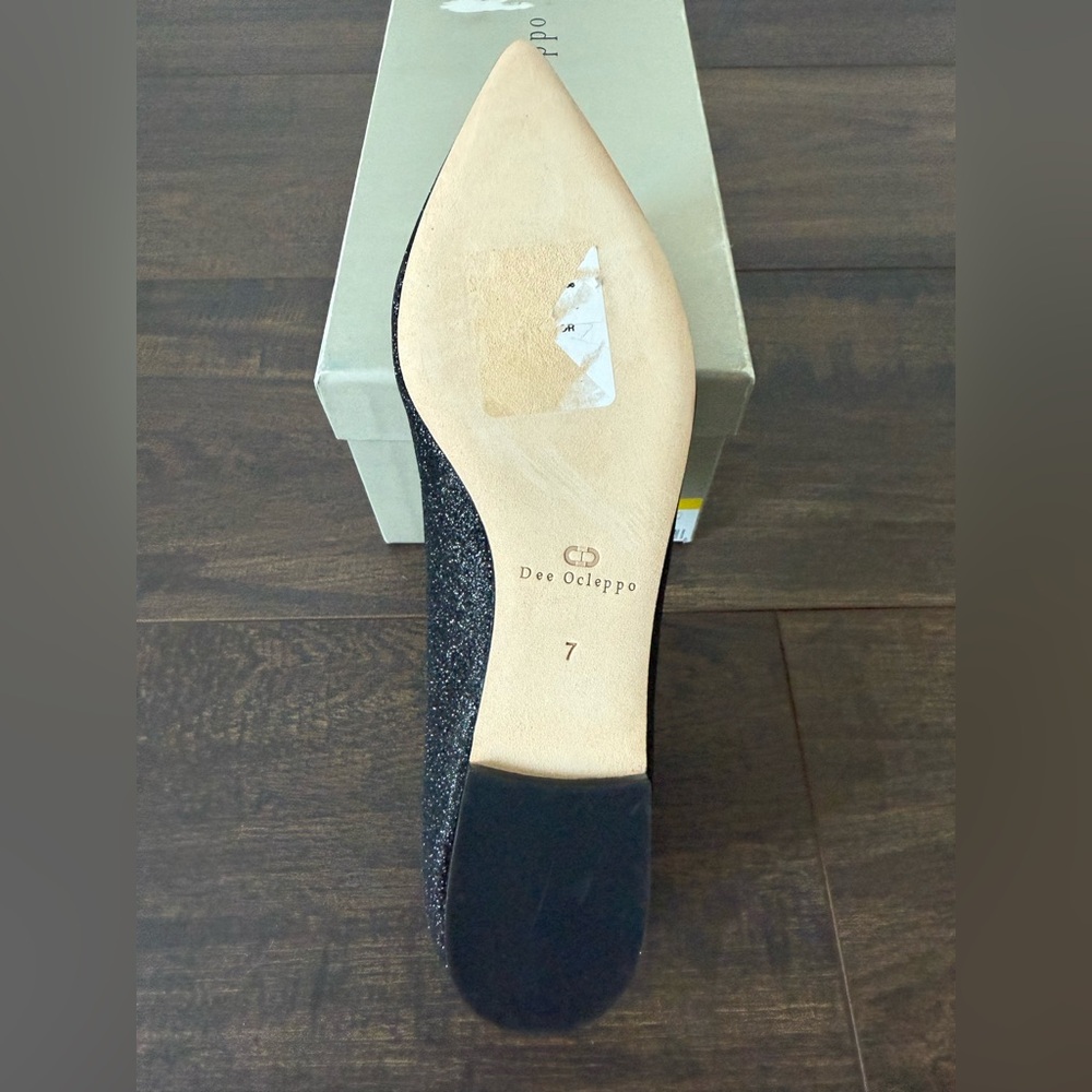 Dee Ocleppo Embellished Glitter Pointed Flats - Picture 13 of 14